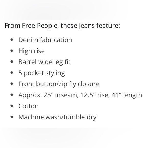 Free People Dropped Boyfriend Relaxed Fit Rigid Ankle Jeans Women’s 30 - Picture 8 of 9